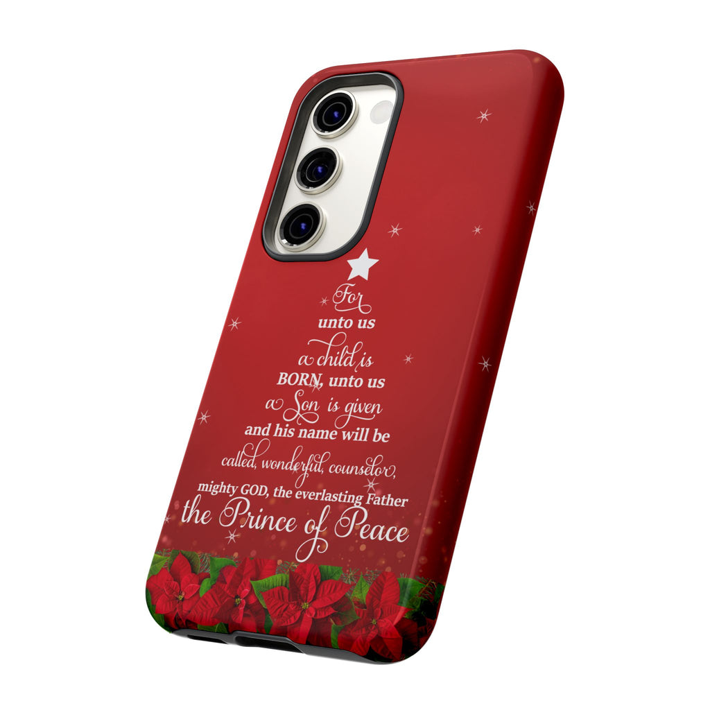 For Unto Us A Child Is Born Christian Christmas Phone Case