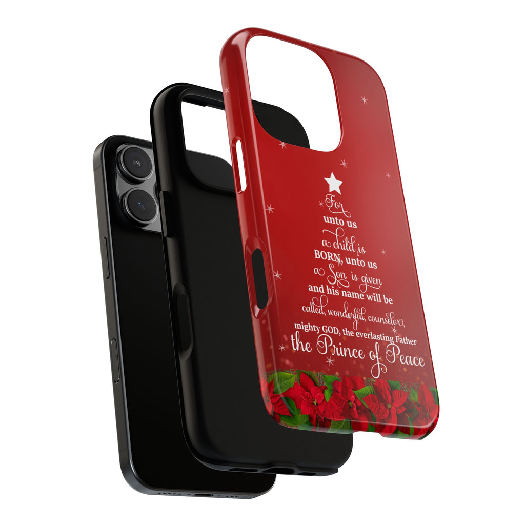 For Unto Us A Child Is Born Christian Christmas Phone Case