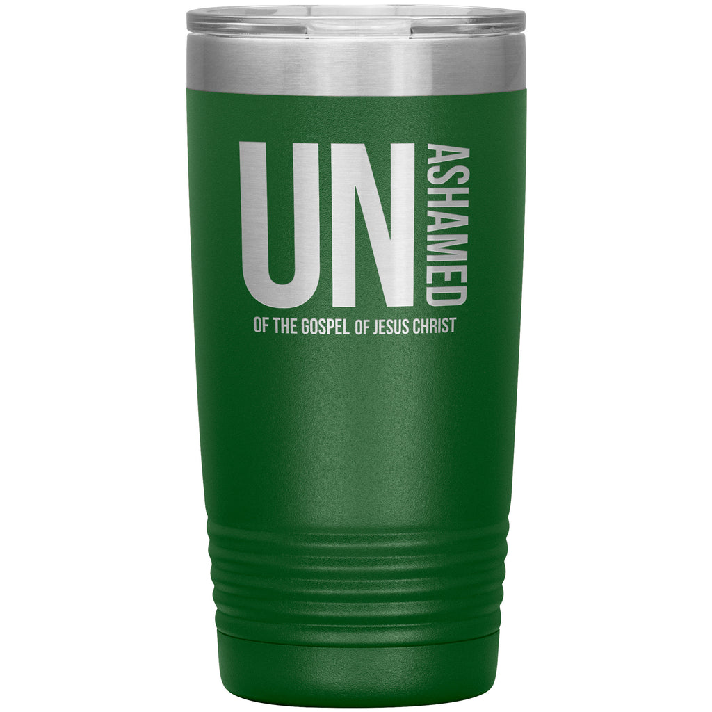 Unashamed Of The Gospel Of Jesus Christ Premium Christian Tumbler