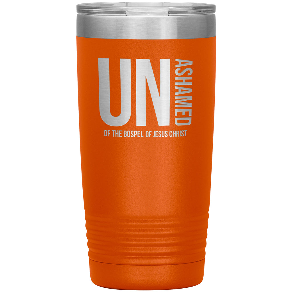 Unashamed Of The Gospel Of Jesus Christ Premium Christian Tumbler