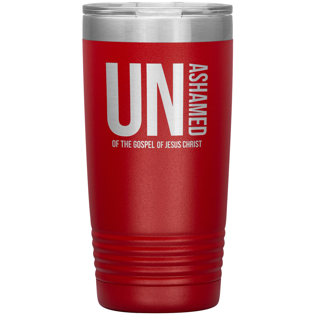 Unashamed Of The Gospel Of Jesus Christ Premium Christian Tumbler